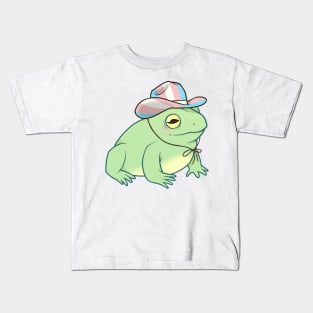 Transgender Pride Cowboy Frog Kids T-Shirt
